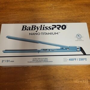 BaBylissPRO Nano Titanium Flat Iron - Blue